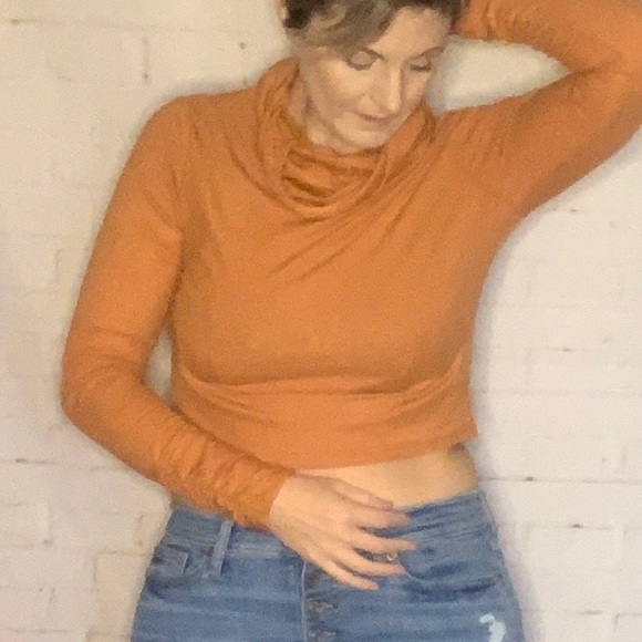 HOST PICK mask/cowl neck crop top - Picture 7 of 13